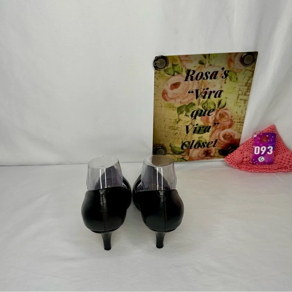 Vince Camuto Black Women's Pumps Mid Heels Size 9 - Picture 3 of 16